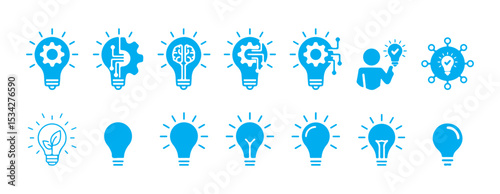 Lightbulb Icon Set, icons of bulbs, set of bulbs, bulbs, light bulb, bulbs icons, Bulb lamp icon, Electric lamp, light, innovation.  Electric lamp, electricity. Victor illustration eps 10