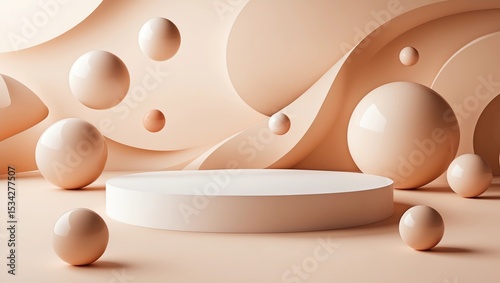 3D rendered podium for your product showcase.