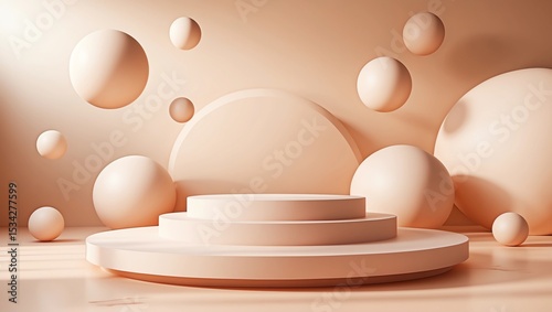 3D rendered podium for your product showcase.