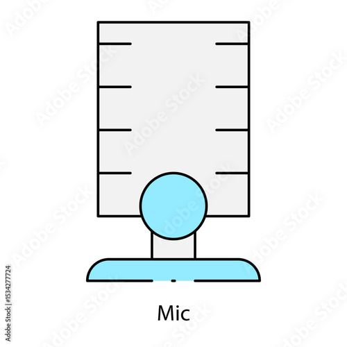 Mic single icon vector illustration