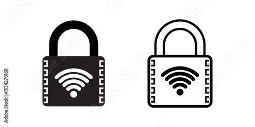 lock and key. smart lock icon. digital lock for app, internet technology, ui, website. smart lock symbol png and vector illustration on transparent background