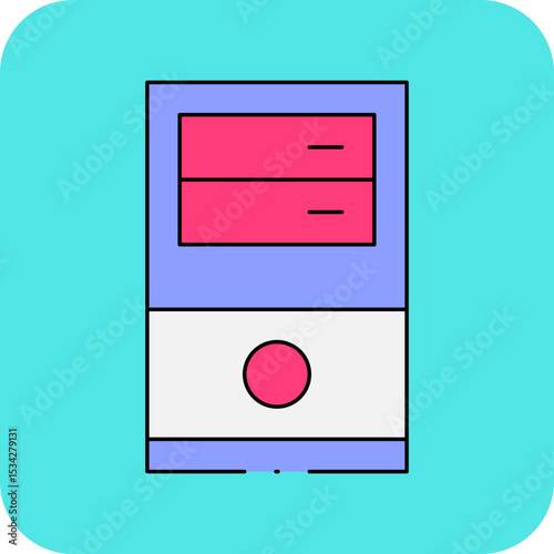 Drawer single icon vector illustration