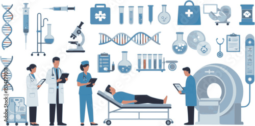 medical background with medical icons vector