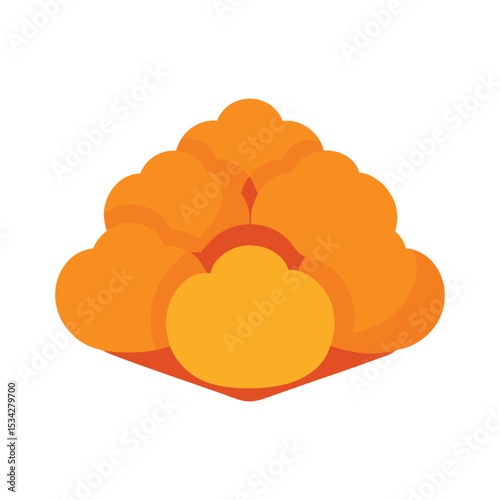 chicken nuggets delicious fast food item color vector illustration on white background