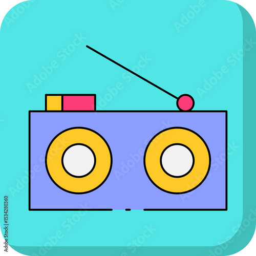 Radio single icon vector illustration