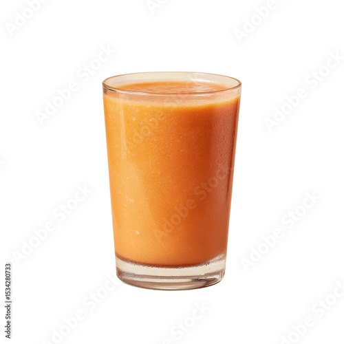 Wallpaper Mural Refreshing orange smoothie in a clear glass, perfect for healthy drinks and summertime enjoyment Transparent background or png Torontodigital.ca