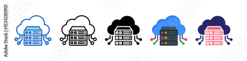 Big Data Multiple Style Icon Set Collection.