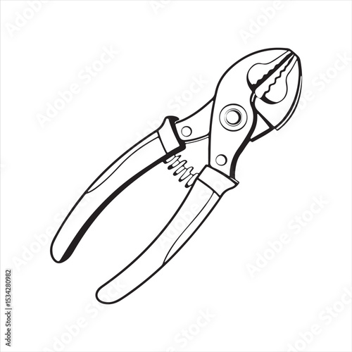 manual cable cutter silhouette vector