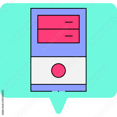 Drawer single icon vector illustration