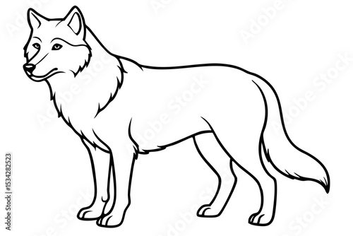 Lone Wolf Line Art