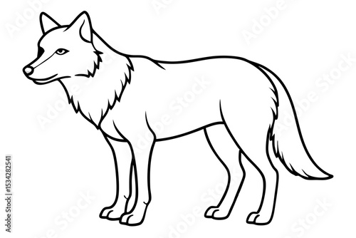 Lone Wolf Line Art