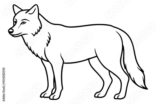 Lone Wolf Line Art