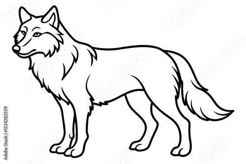 Lone Wolf Line Art