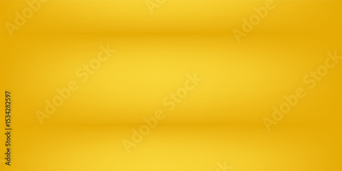 Studio backgrounds. yellow walls for photography space vector simple set with bright gradient spotlight