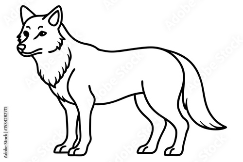 Lone Wolf Line Art