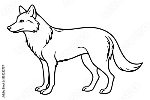 Lone Wolf Line Art