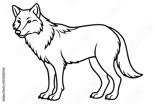 Lone Wolf Line Art