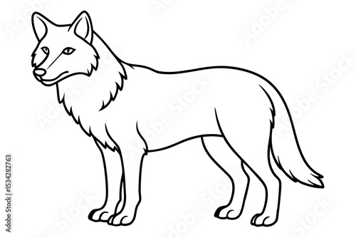 Lone Wolf Line Art