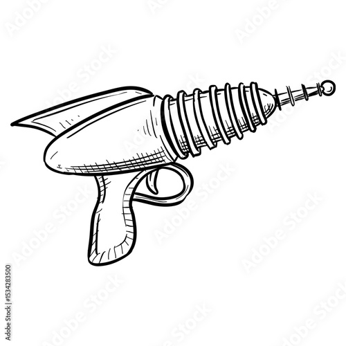 Laser gun handdrawn illustration⁠
