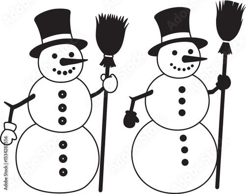 snowman on a white background