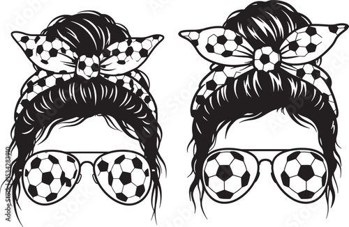 vector illustration of a girls hear style