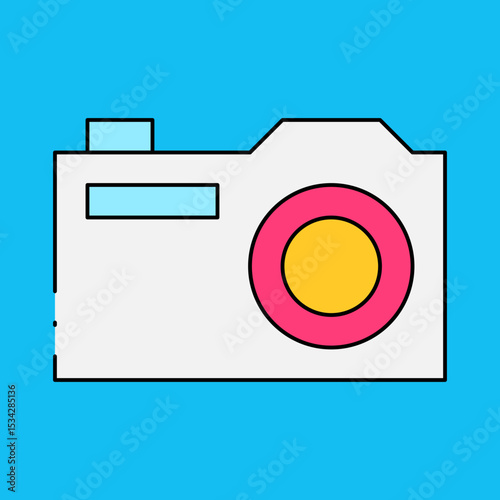 Camera single icon vector illustration