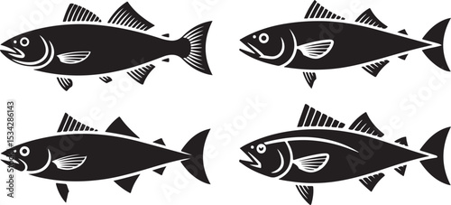 Fish(various species including cod, salmon, and tuna silhouette