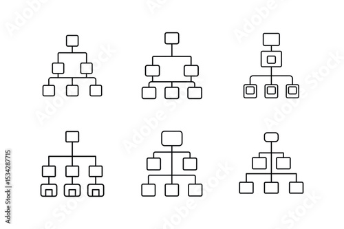 sitemap icon line art vector illustration