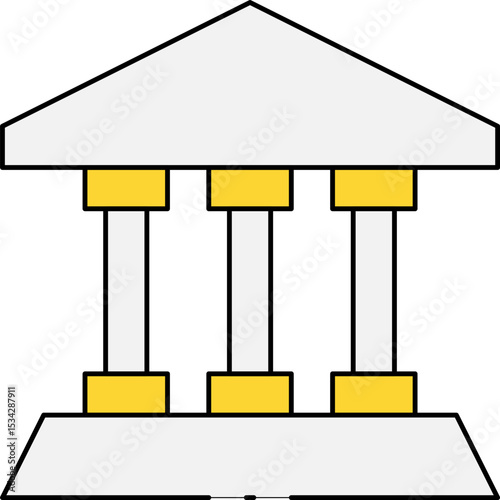 Bank single icon vector illustration