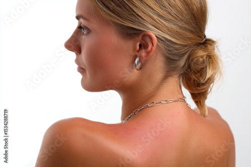sun kissed woman profile summer