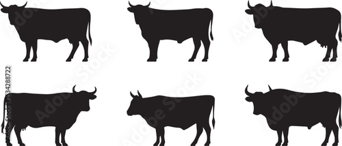 Cow Silhouette vector illustration