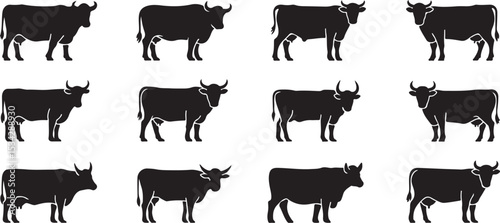 Cow Silhouette vector illustration