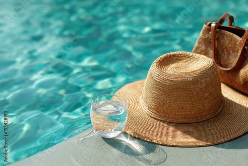hat on the pool