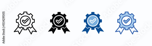 Quality Control icon sheet multiple style collection isolated vector