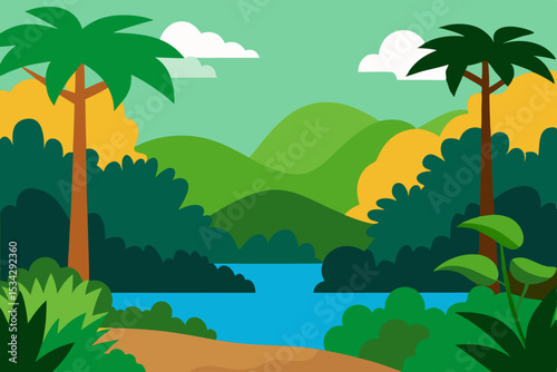 tropical island in the sea