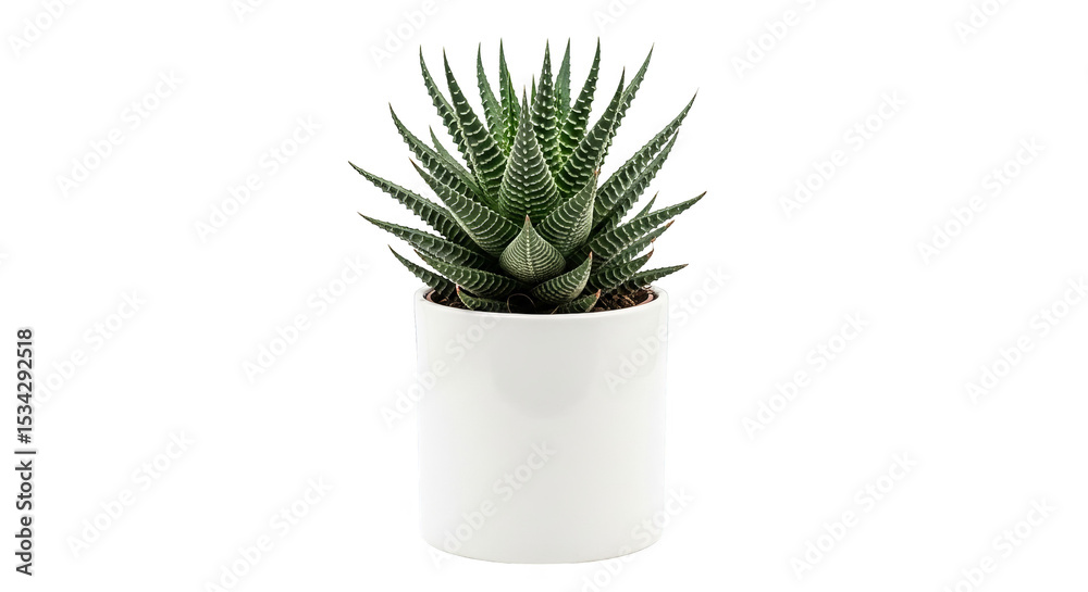 Fototapeta premium Vibrant Pilea peperomioides, a lush green indoor plant displayed in a white pot on black backdrop.