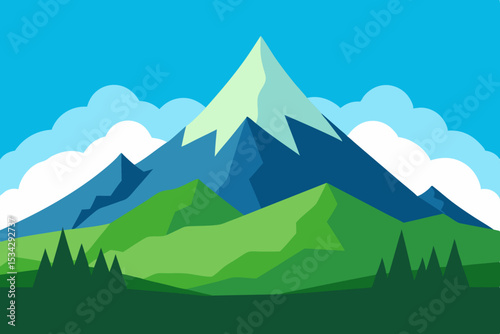 landscape with mountains