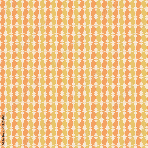 Retro Geometric Pattern in Warm Orange Tones