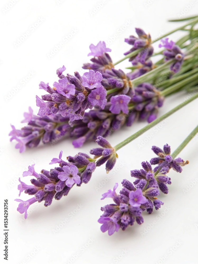 Beautiful lavender flowers on a white background Beautiful lavender flowers on a white background