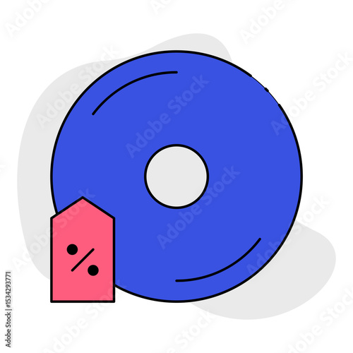 Disc single icon vector illustration