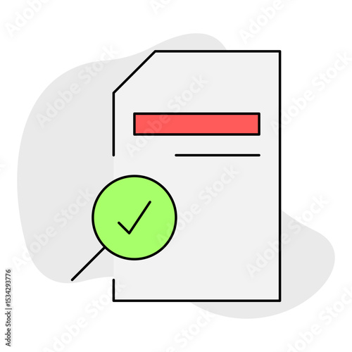 Document single icon vector illustration