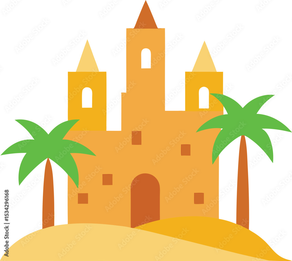 Obraz premium castle on the beach vector