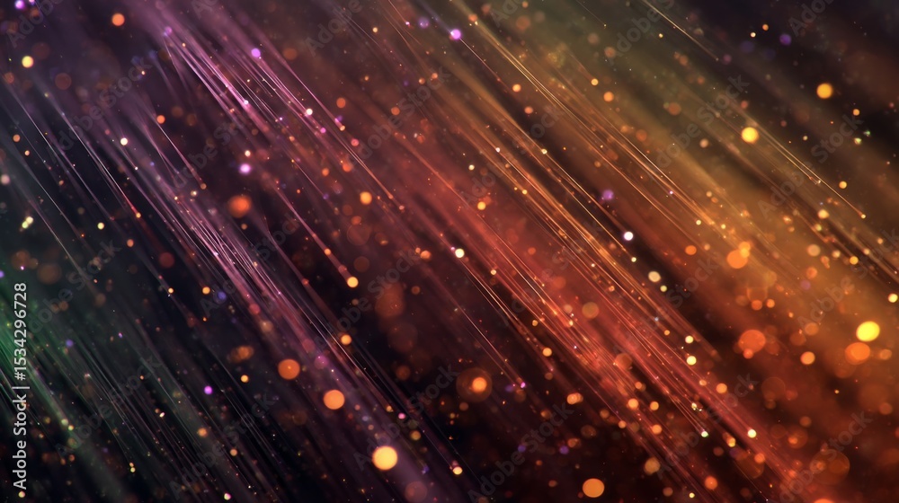 Fototapeta premium Abstract Colorful Light Streaks and Glitter
