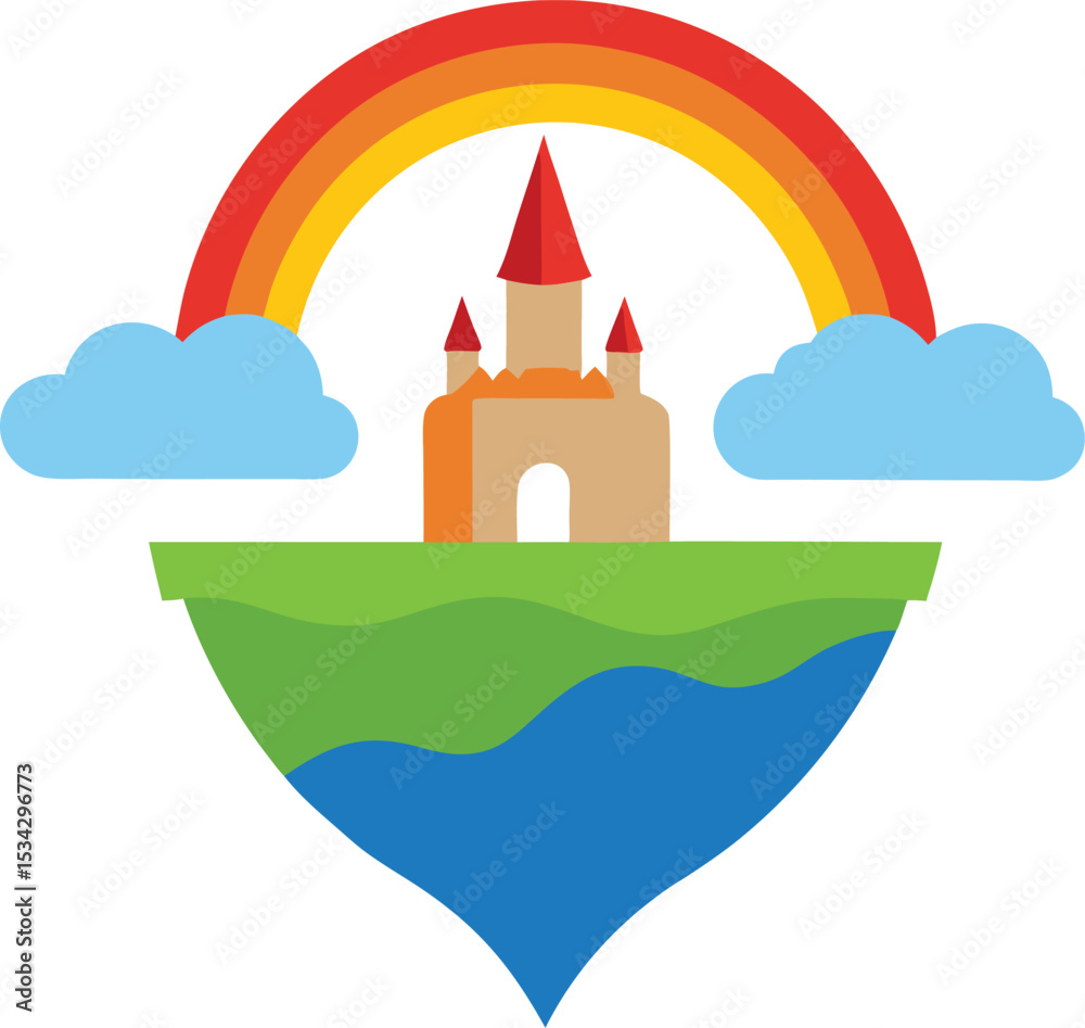 Fototapeta premium vector illustration of a castle
