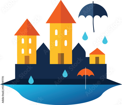 vector illustration of a castle