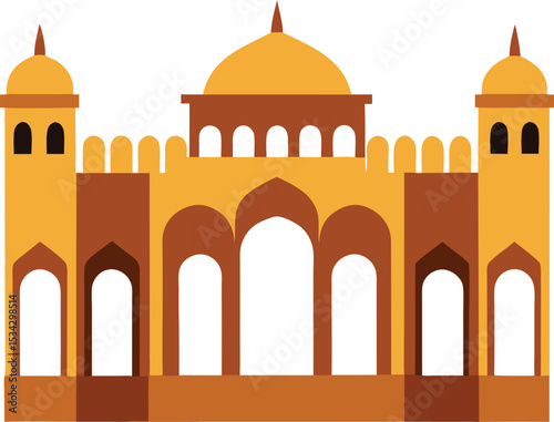 taj mahal vector illustration