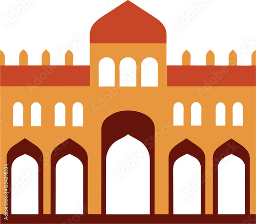 taj mahal vector illustration