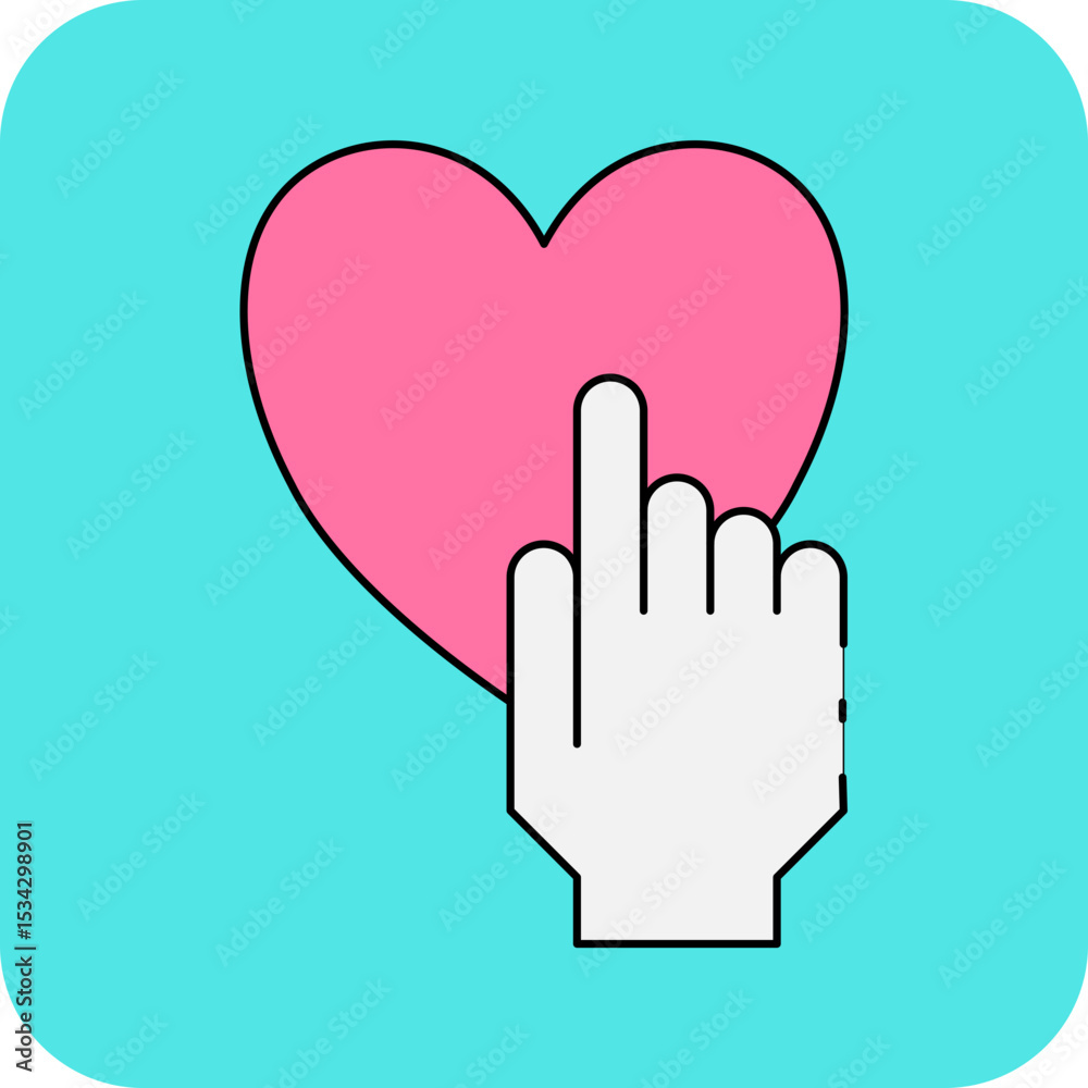 Obraz premium Love single icon vector illustration