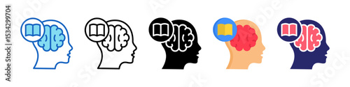 Memorization Multiple Style Icon Set Collection.
