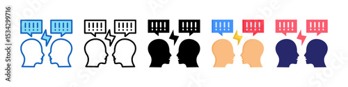 Argument Multiple Style Icon Set Collection.